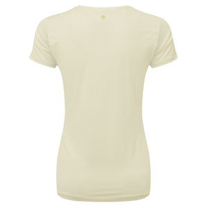 Tech Short Sleeve Tee (Womens) - Vanilla/Solar - RunActive