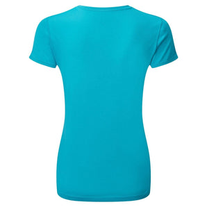 Ronhill Core S/S Tee (Womens) - Azure/Hot Pink